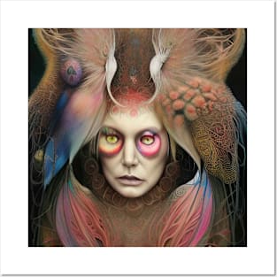 Stunning surreal witch painting Posters and Art